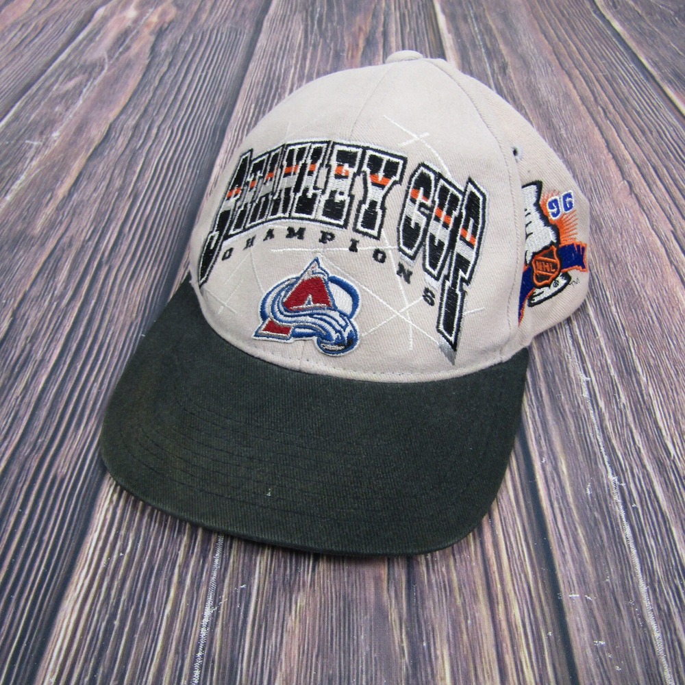Starter Hat Men OSFA Tan Colorado Avalanche 1996 Stanley Cup‎ Champions Snapback